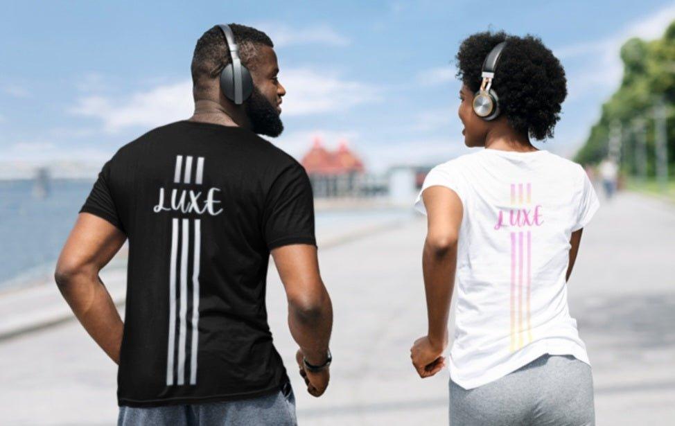 Triple Vertical Luxe T-Shirt by Luxe-Custom-Designer