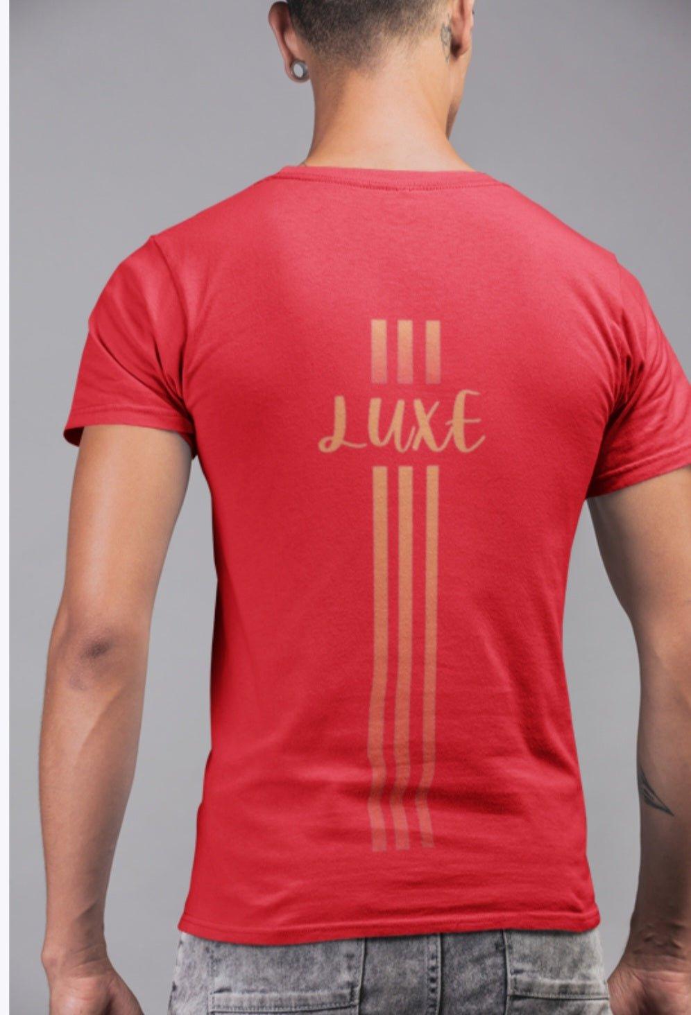 Triple Vertical Luxe T-Shirt by Luxe-Custom-Designer