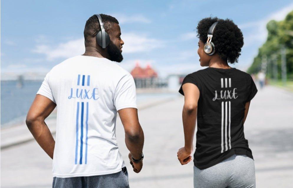 Triple Vertical Luxe T-Shirt by Luxe-Custom-Designer