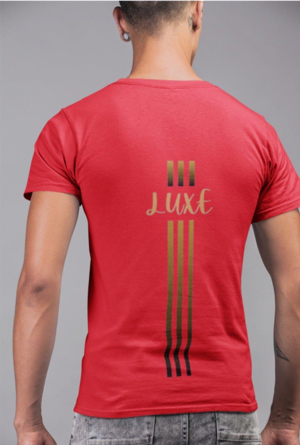 Triple Vertical Luxe T-Shirt by Luxe-Custom-Designer