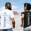 Triple Vertical Luxe T-Shirt by Luxe-Custom-Designer