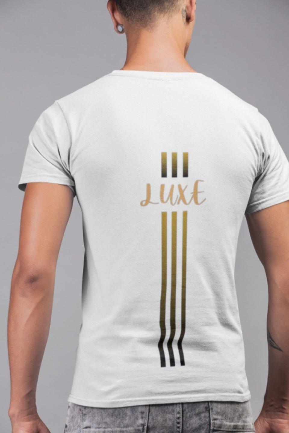 Triple Vertical Luxe T-Shirt by Luxe-Custom-Designer