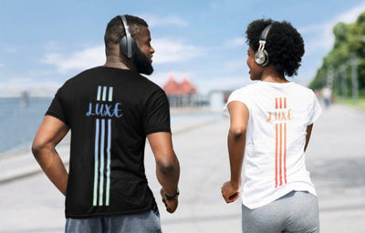 Triple Vertical Luxe T-Shirt by Luxe-Custom-Designer