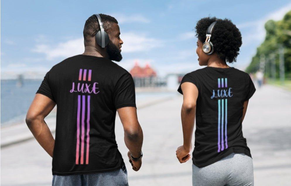 Triple Vertical Luxe T-Shirt by Luxe-Custom-Designer